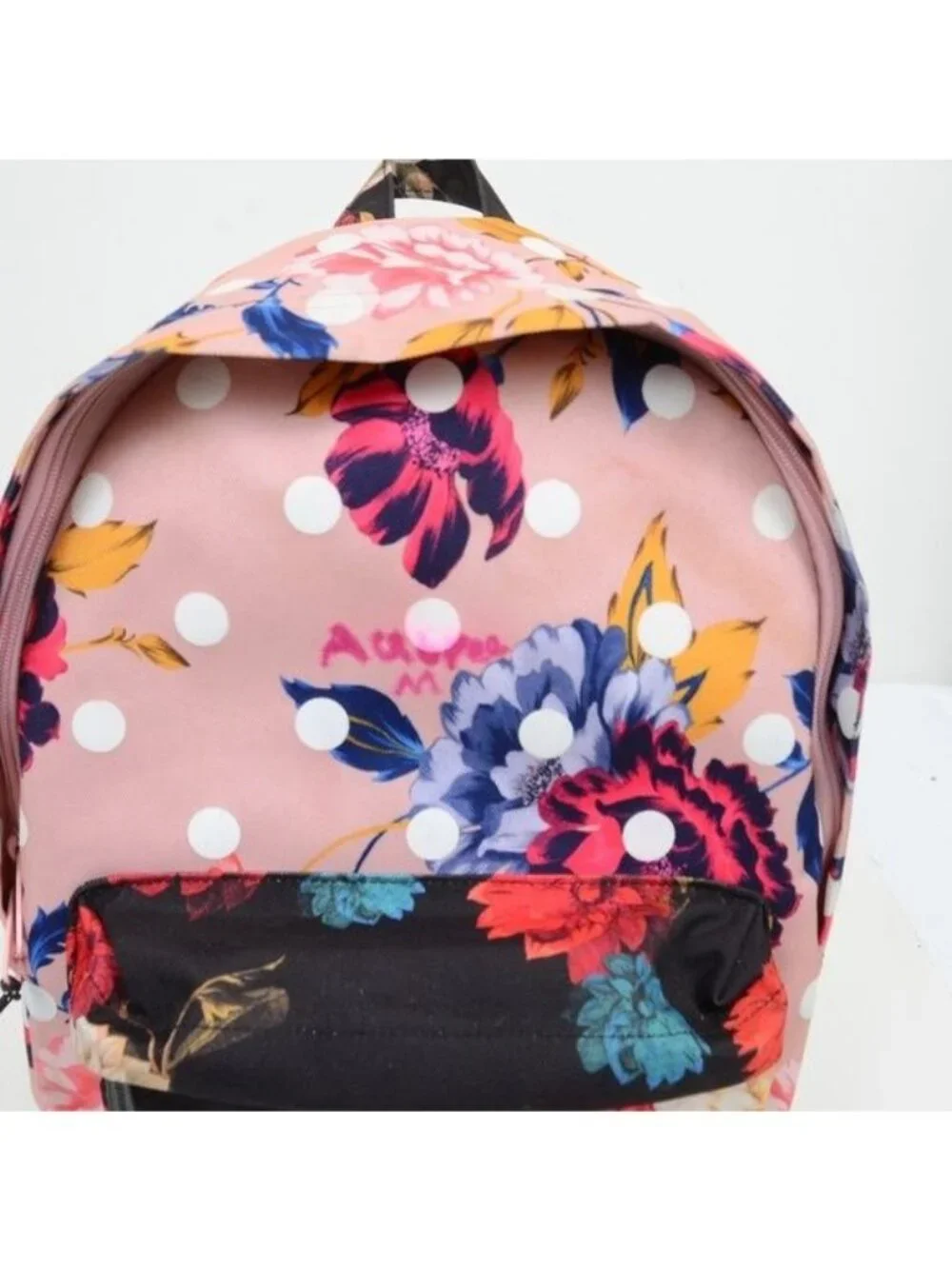 Herschel Nova Colorful Winter Flora Vintage Floral Black Polka Dot Backpack